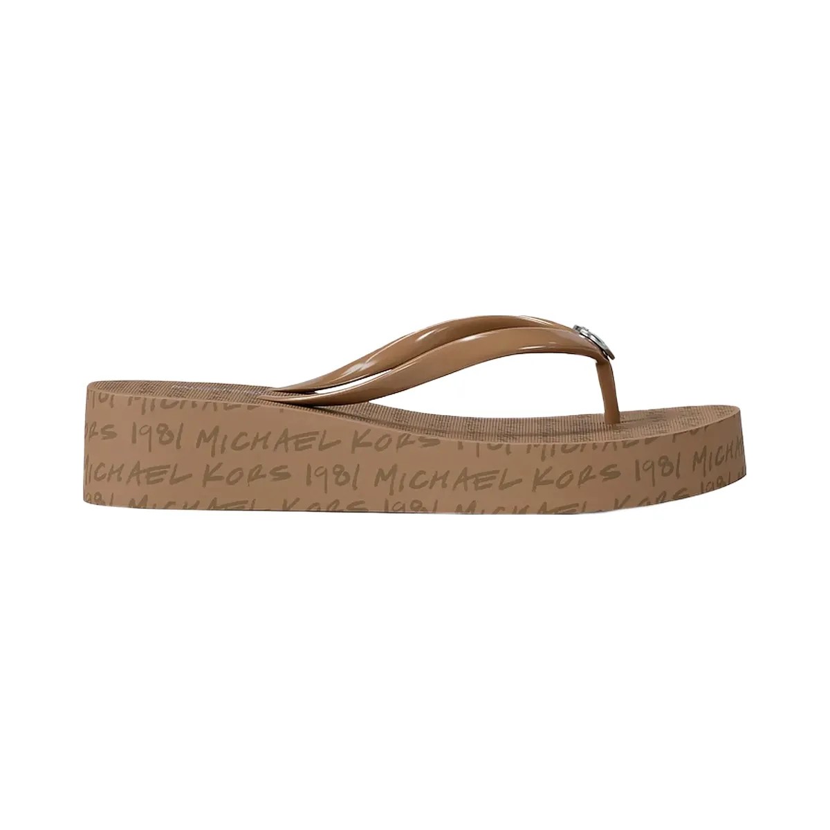 Michael Kors Bedford Logo Flip Flop Camel - HypeFly India View 2