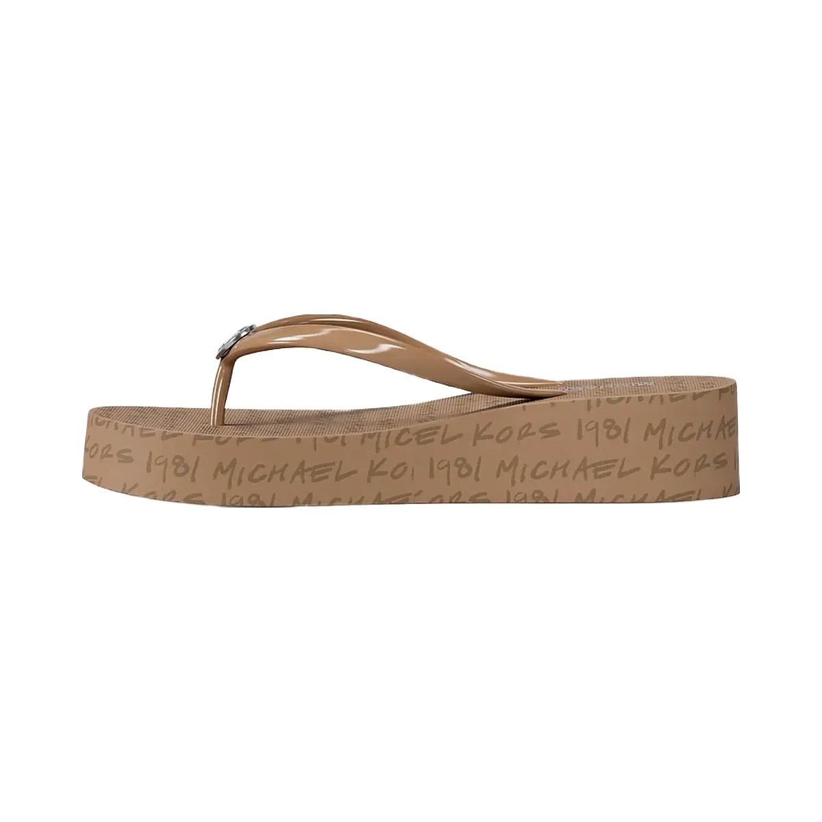 Michael Kors Bedford Logo Flip Flop Camel - HypeFly India View 3