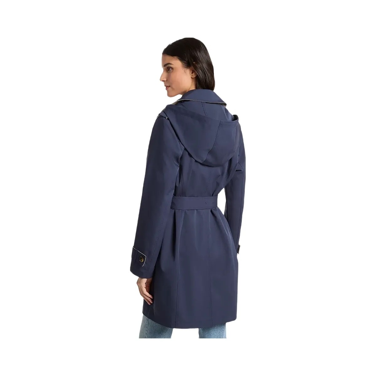 Michael Kors Belted Trench Coat Midnightblue - HypeFly India View 2
