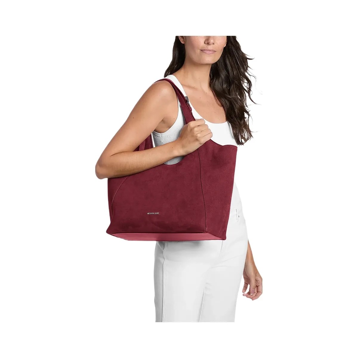 Michael Kors Bernie Large Tote Bag Maroon - HypeFly India View 4