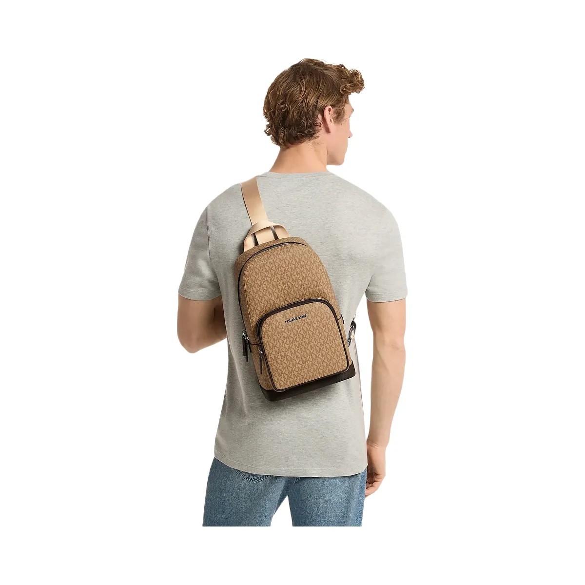 Michael Kors Cooper Logo Sling Pack Camel - HypeFly India View 3