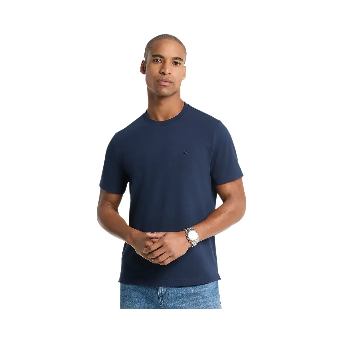 Michael Kors Cotton Piqué T-Shirt Midnight - HypeFly India View 1