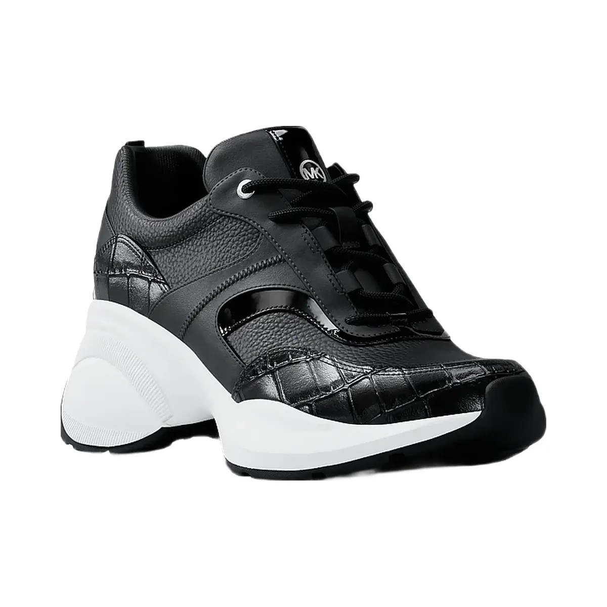 Michael Kors Kaia Mixed-Media Trainer Black - HypeFly India View 1