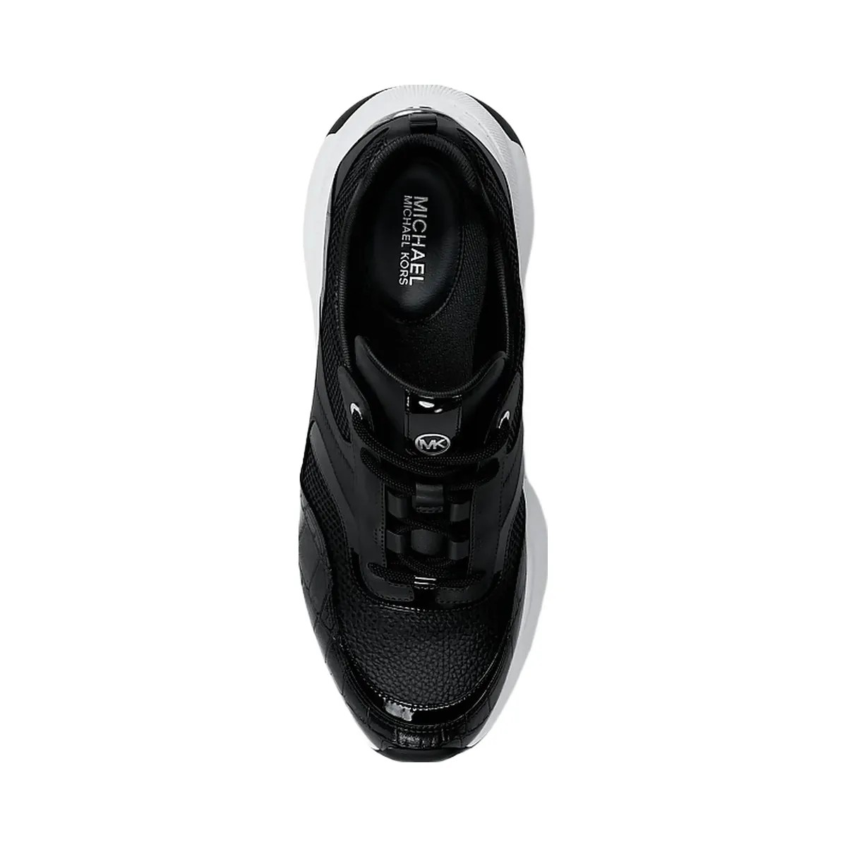 Michael Kors Kaia Mixed-Media Trainer Black - HypeFly India View 5