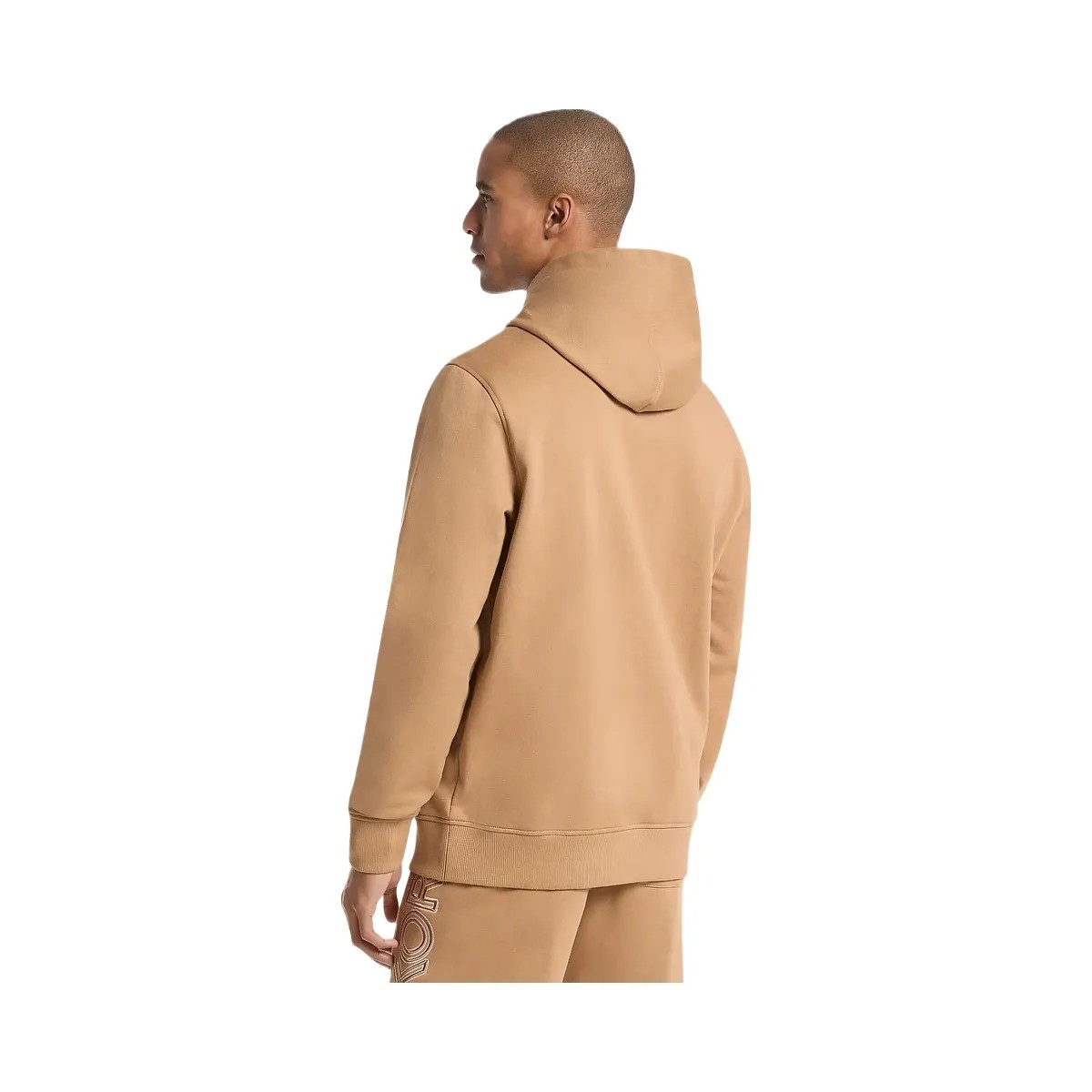 Michael Kors Logo Cotton Hoodie Dark Camel - HypeFly India View 2