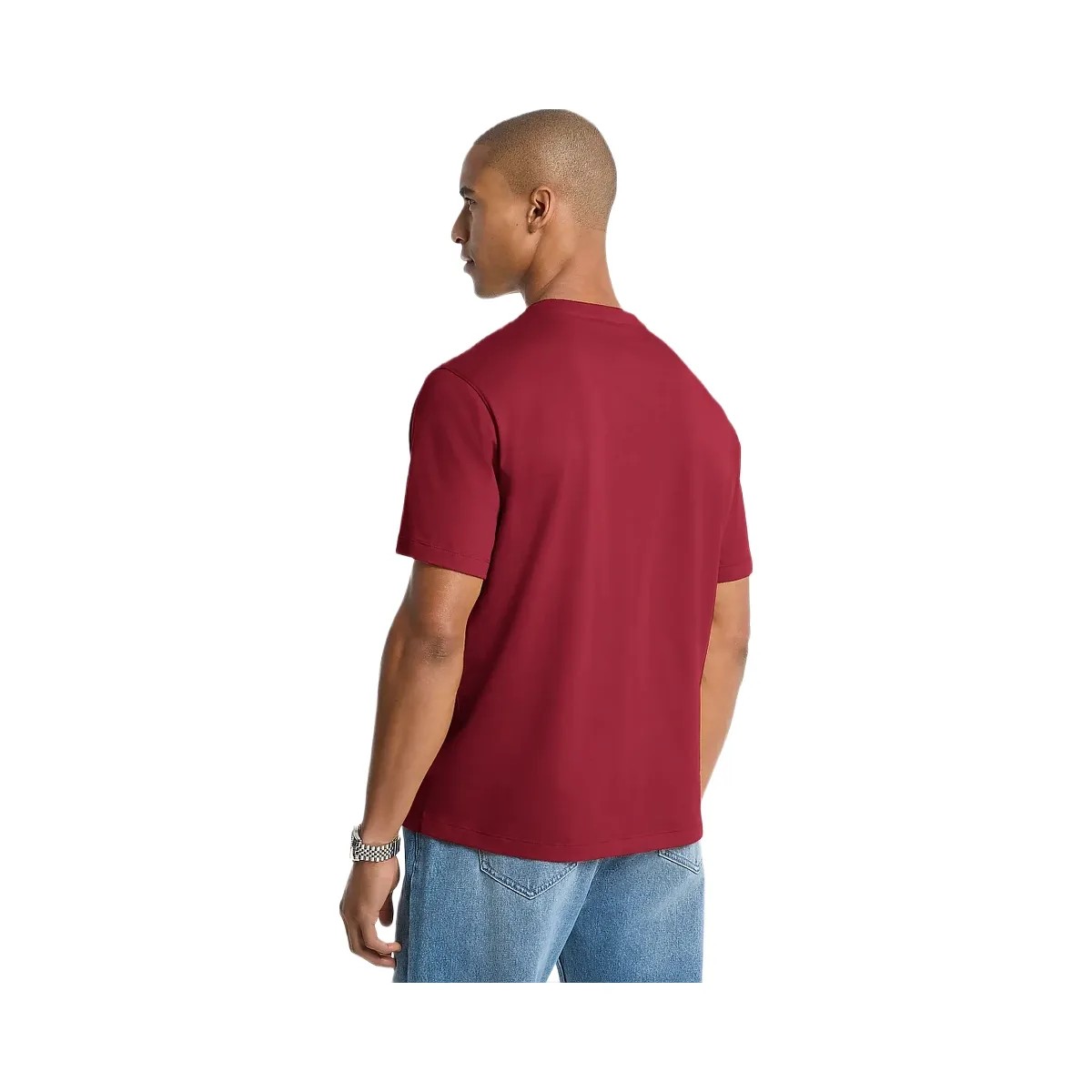 Michael Kors Logo Cotton T-shirt Maroon - HypeFly India View 2