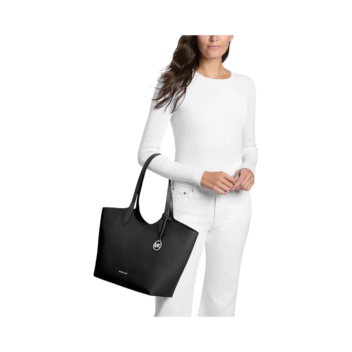 Michael Kors Maya Large Tote Bag Black - HypeFly India View 4