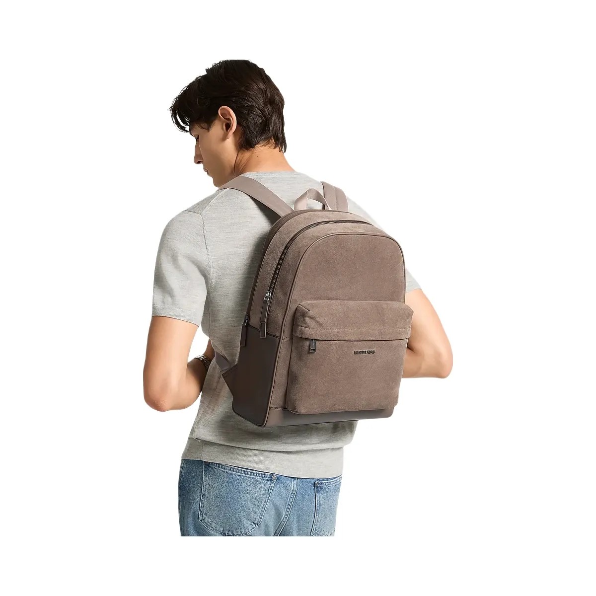 Michael Kors Pacey Suede Backpack Mushroom - HypeFly India View 4