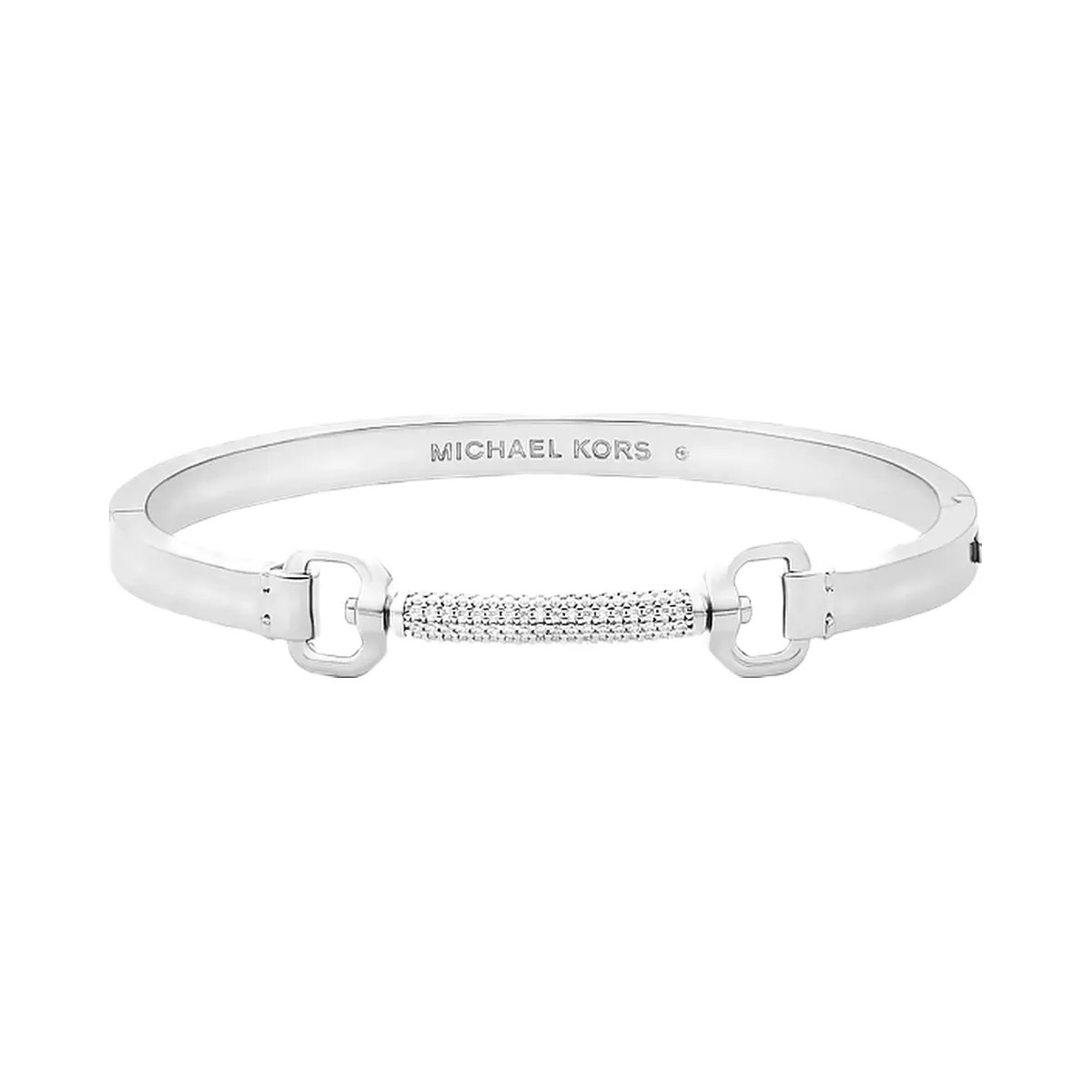 Michael Kors Pavé Horsebit Bangle Silver - HypeFly India View 1