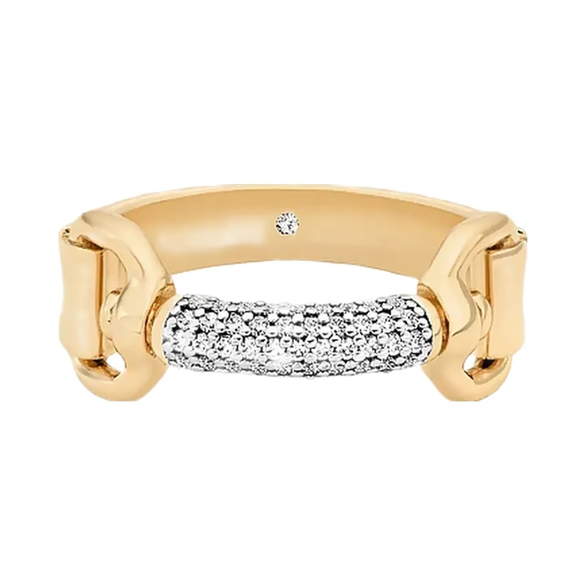 Michael Kors Pavé Horsebit Ring Gold - HypeFly India View 2
