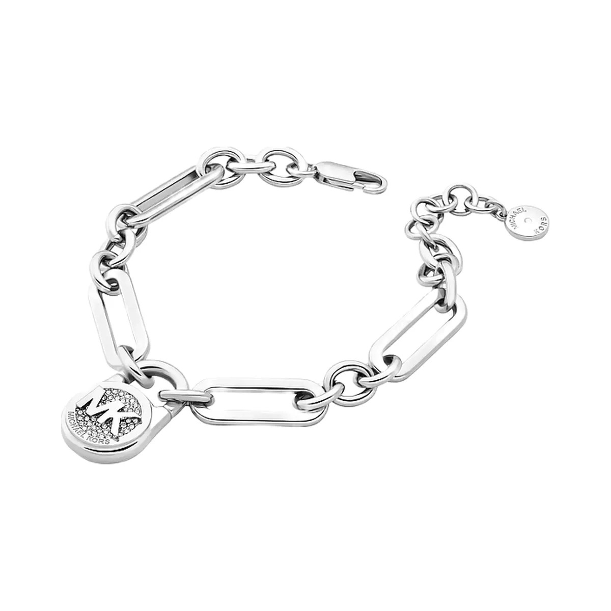 Michael Kors Pavé Lock Bracelet Silver - HypeFly India View 2