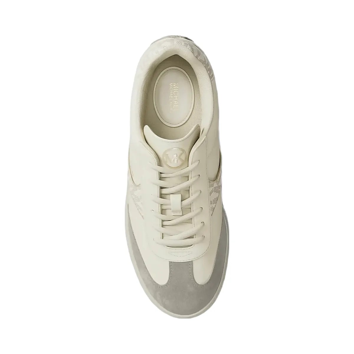 Michael Kors Sammy Mixed-Media Sneaker Cream - HypeFly India View 5