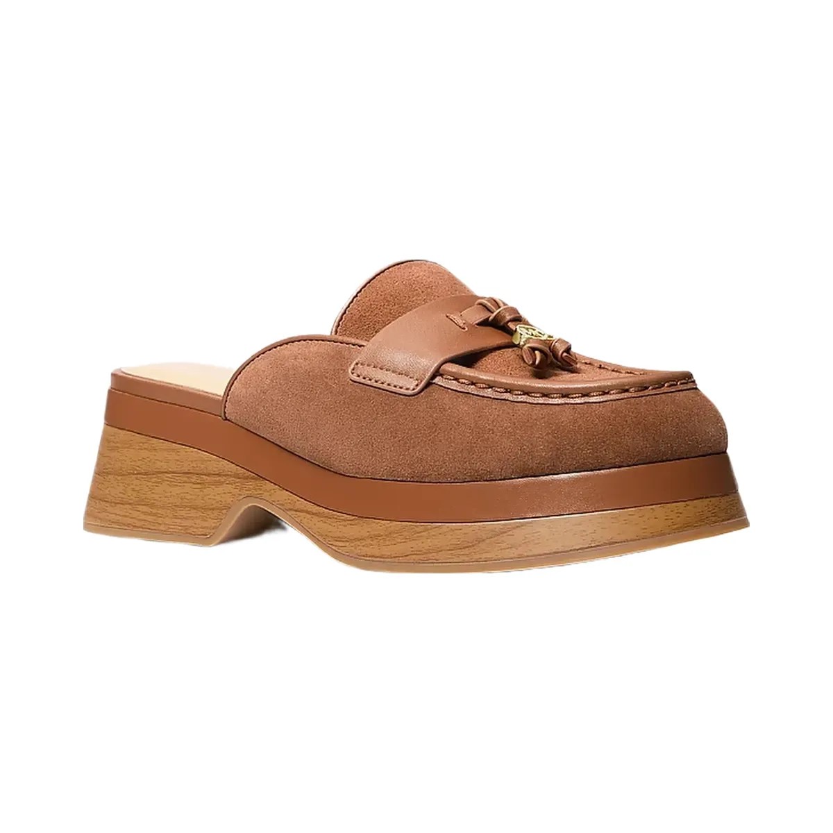Michael Kors Zoe Suede Mule Luggage - HypeFly India View 1