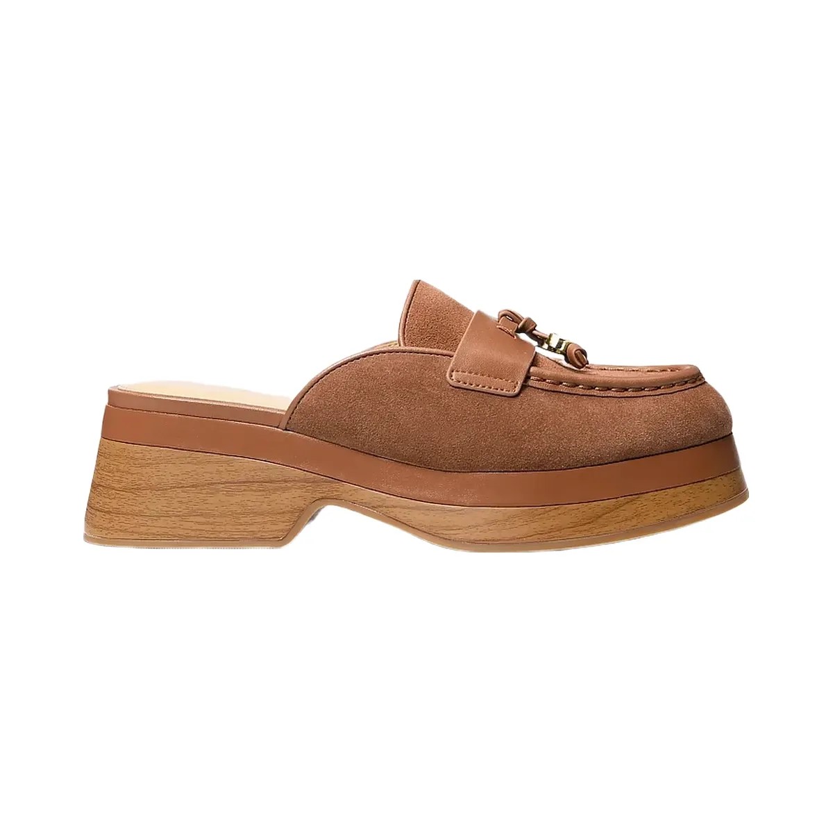 Michael Kors Zoe Suede Mule Luggage - HypeFly India View 2