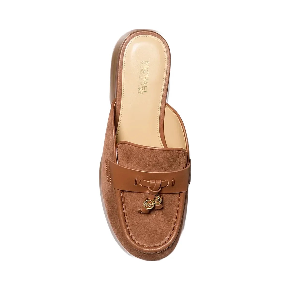 Michael Kors Zoe Suede Mule Luggage - HypeFly India View 3
