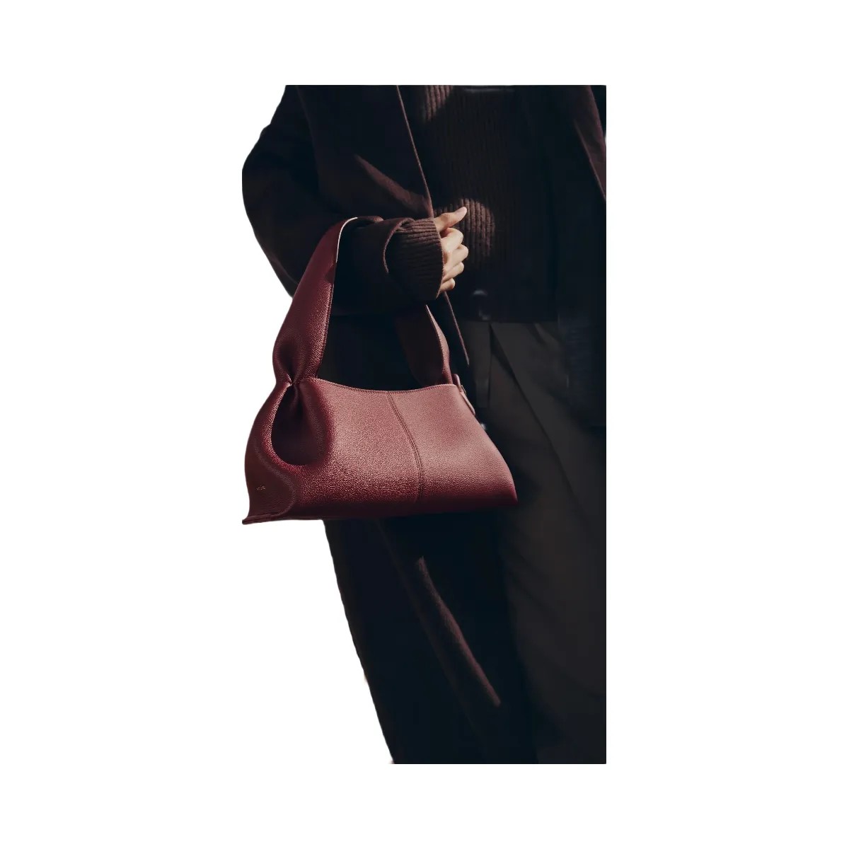 Polène Numéro Neuf East West - Textured Black Cherry - HypeFly India View 2