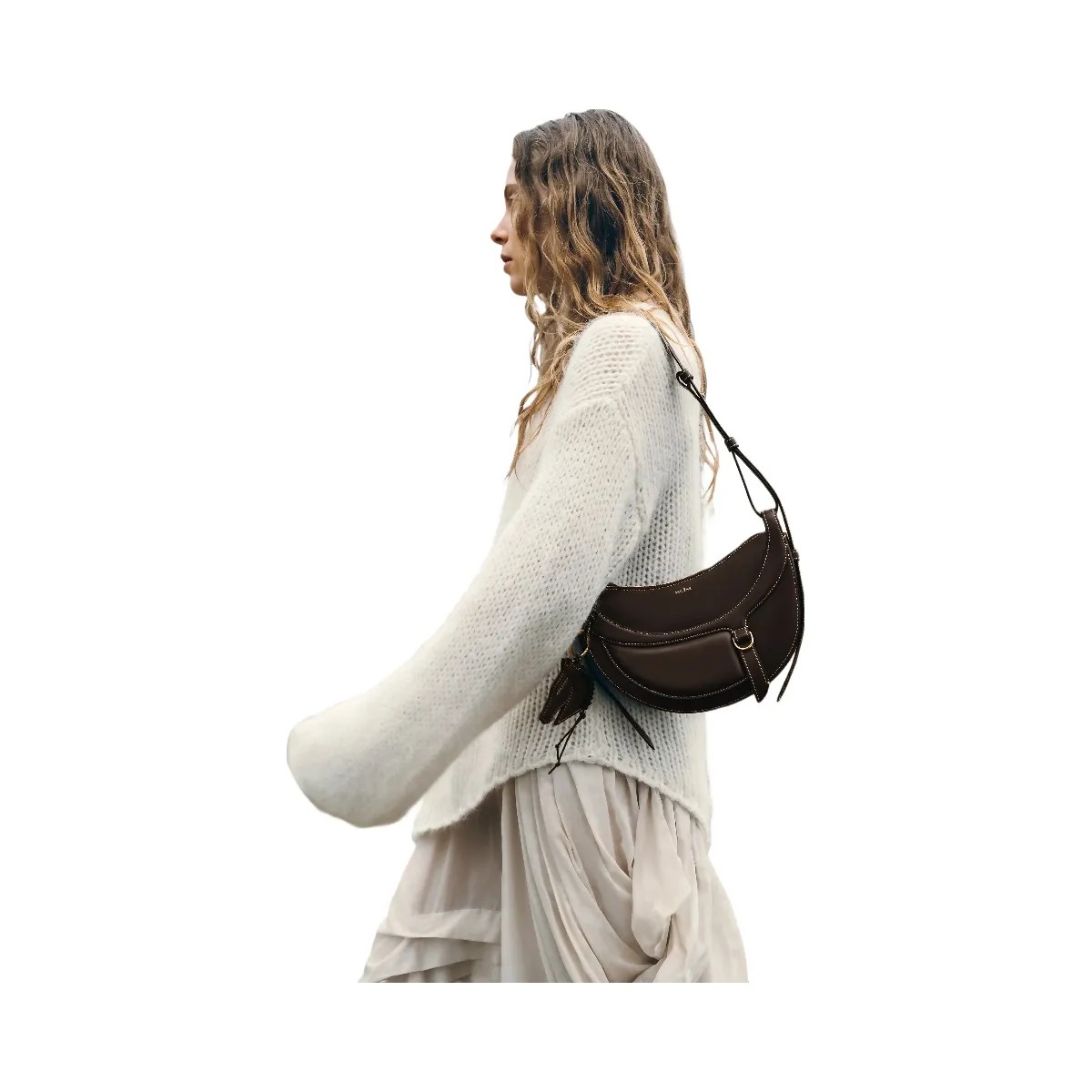 Polène Numéro Dix Galop Leather Bag Ebony - HypeFly India View 3