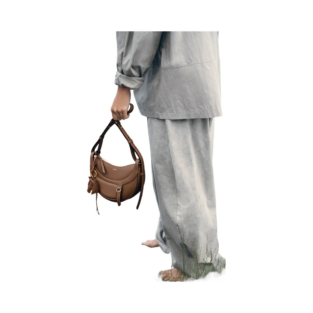 Polène Numéro Dix Galop Leather Bag Root - HypeFly India View 4