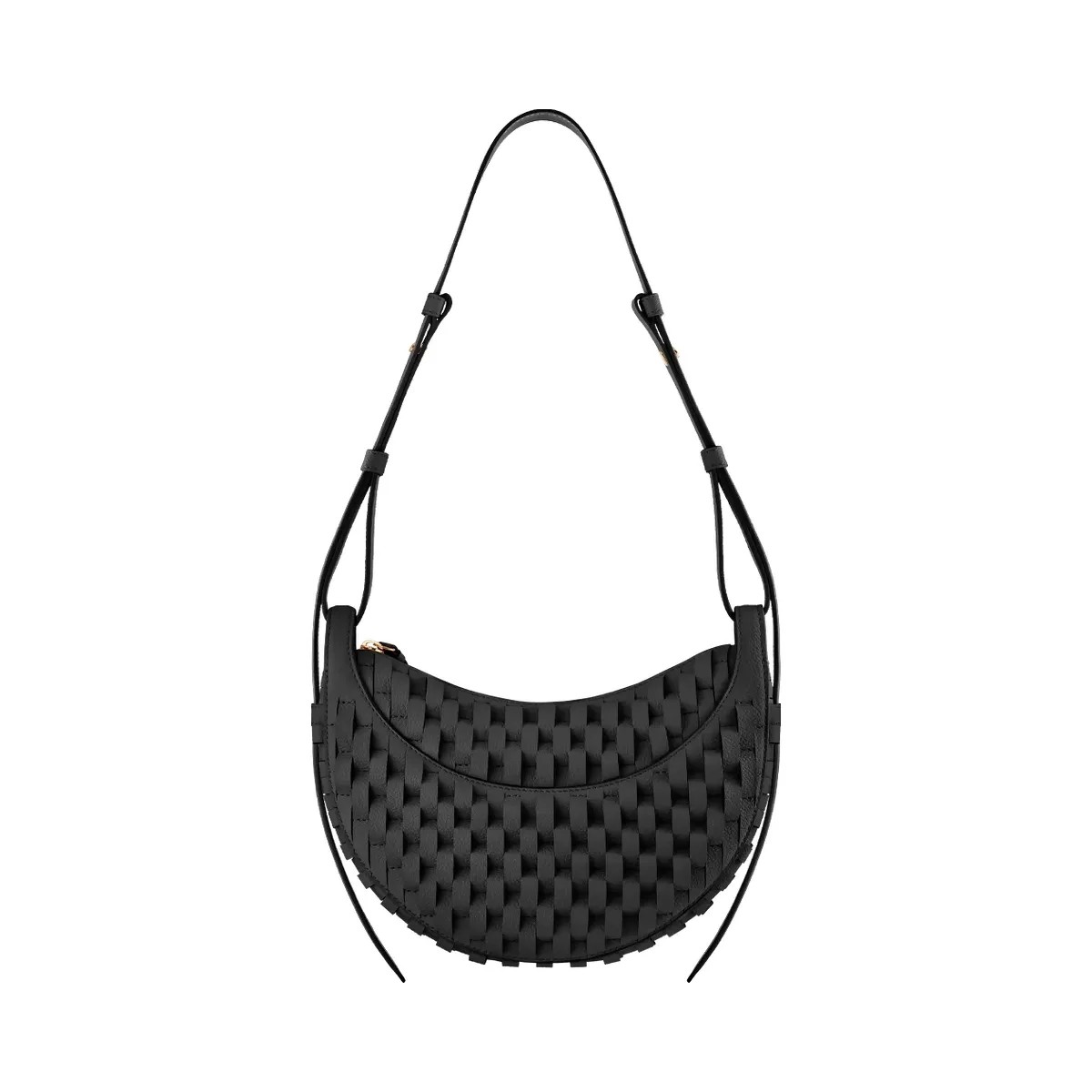 Polène Numéro Dix Onda Leather Bag Black - HypeFly India View 1