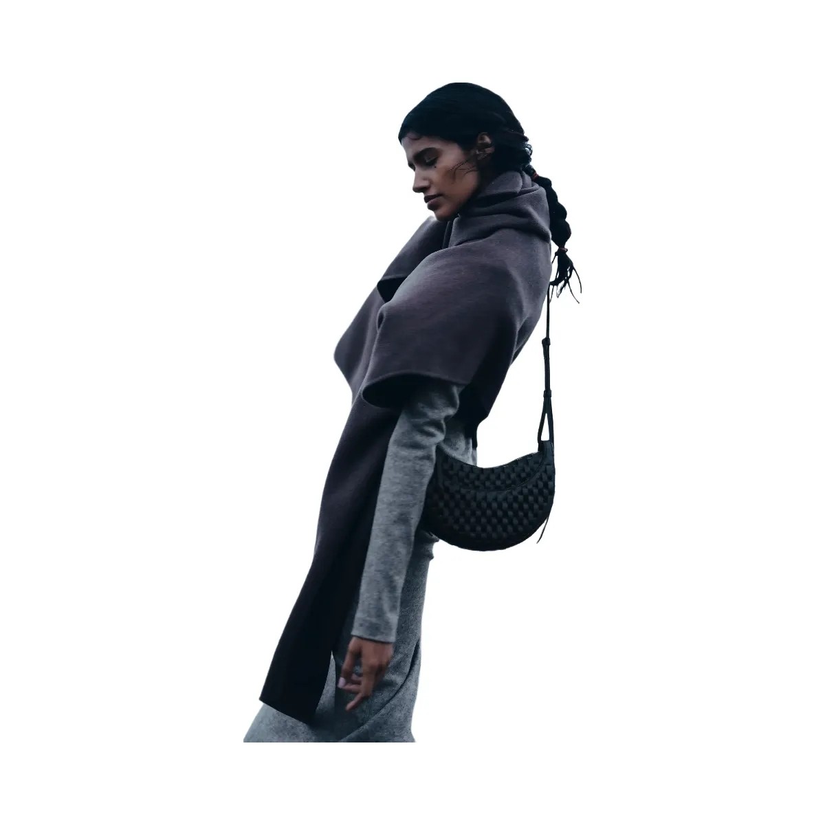 Polène Numéro Dix Onda Leather Bag Black - HypeFly India View 5