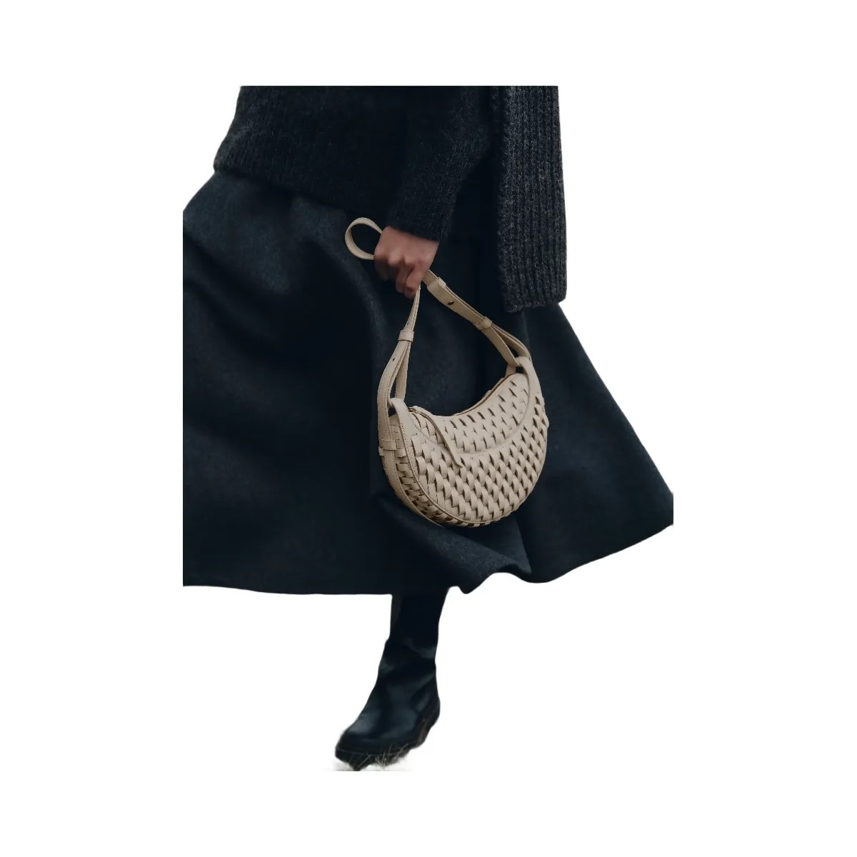 Polène Numéro Dix Onda Leather Bag Ecru - HypeFly India View 6