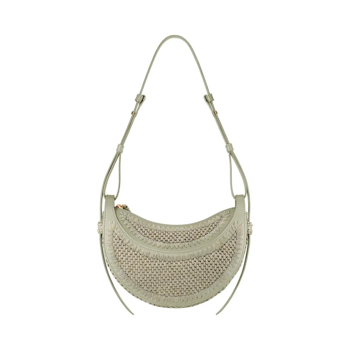 Polène Numéro Dix Raffia Bag Laurel - HypeFly India View 1