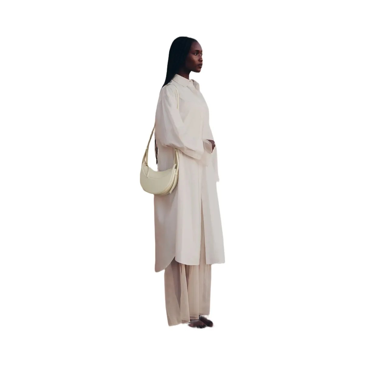 Polène Numéro Dix Smooth Leather Bag Aloe - HypeFly India View 3