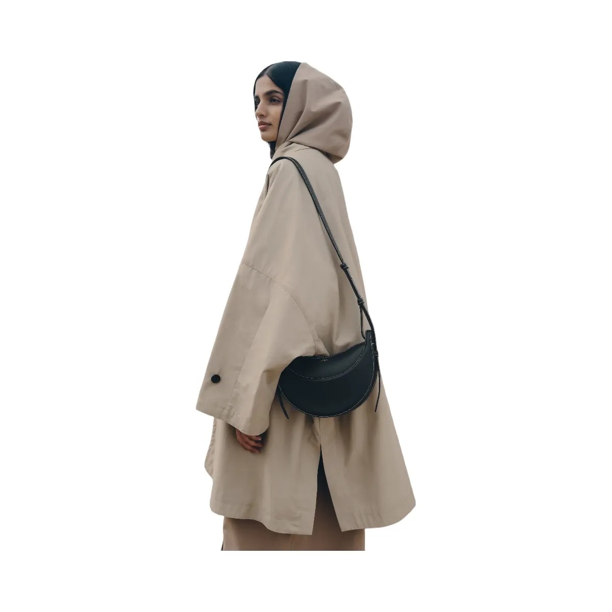 Polène Numéro Dix Smooth Leather Bag Black - HypeFly India View 4