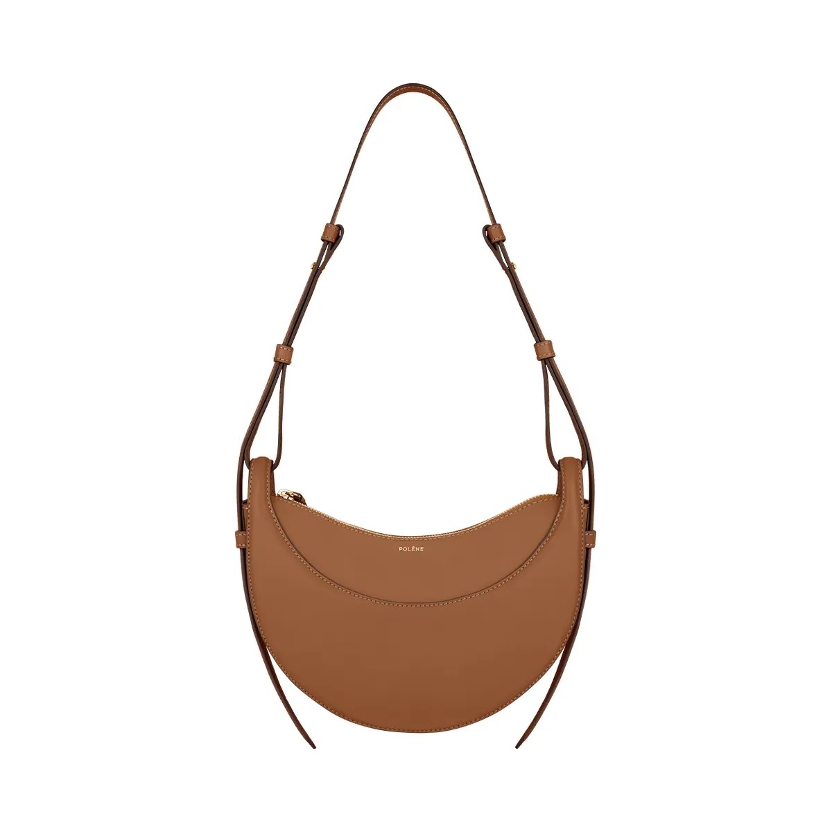Polène Numéro Dix Smooth Leather Bag Camel - HypeFly India View 1