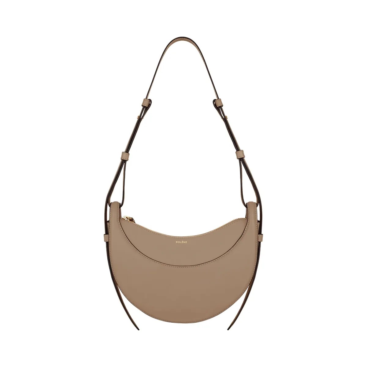 Polène Numéro Dix Smooth Leather Bag Clay - HypeFly India View 1