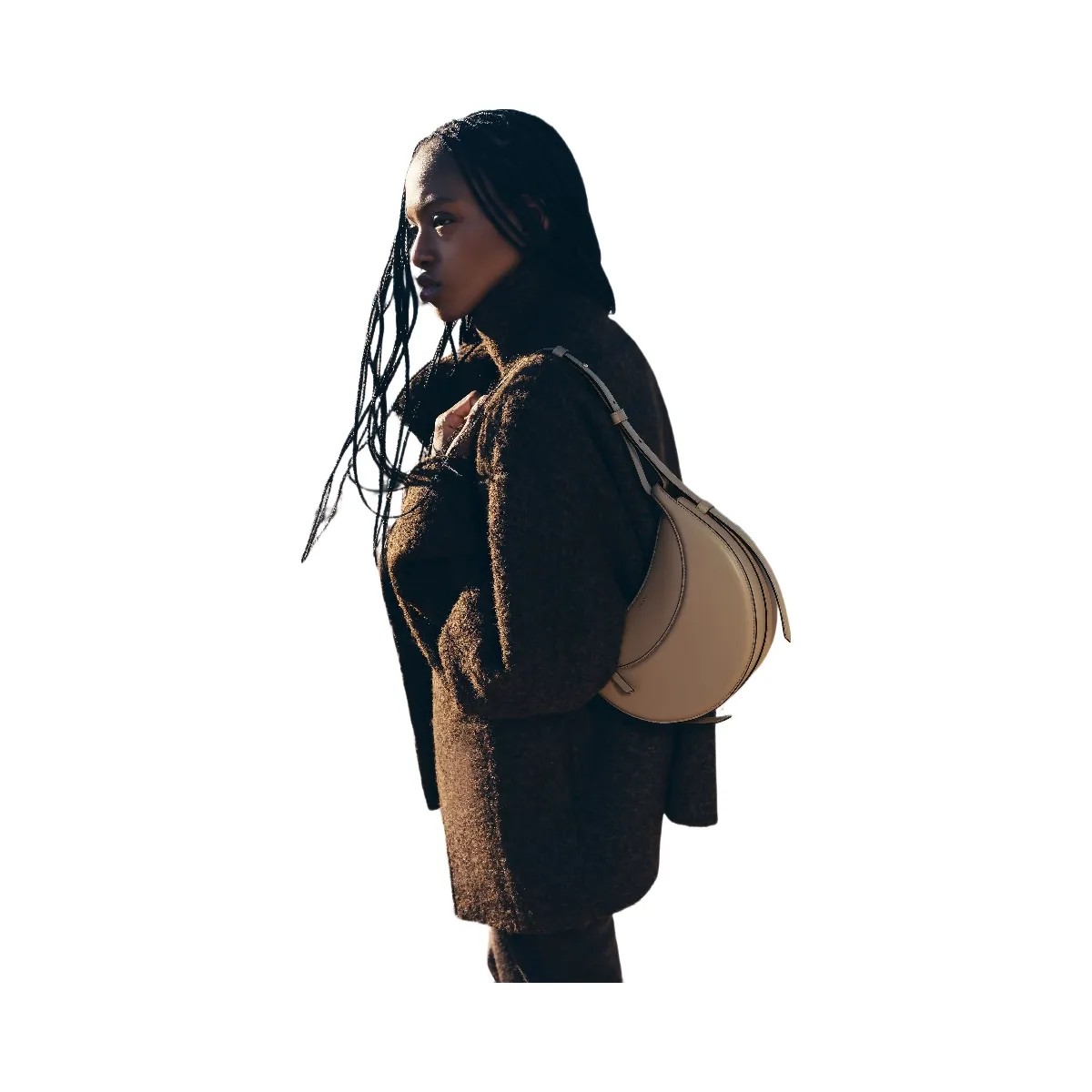 Polène Numéro Dix Smooth Leather Bag Clay - HypeFly India View 2