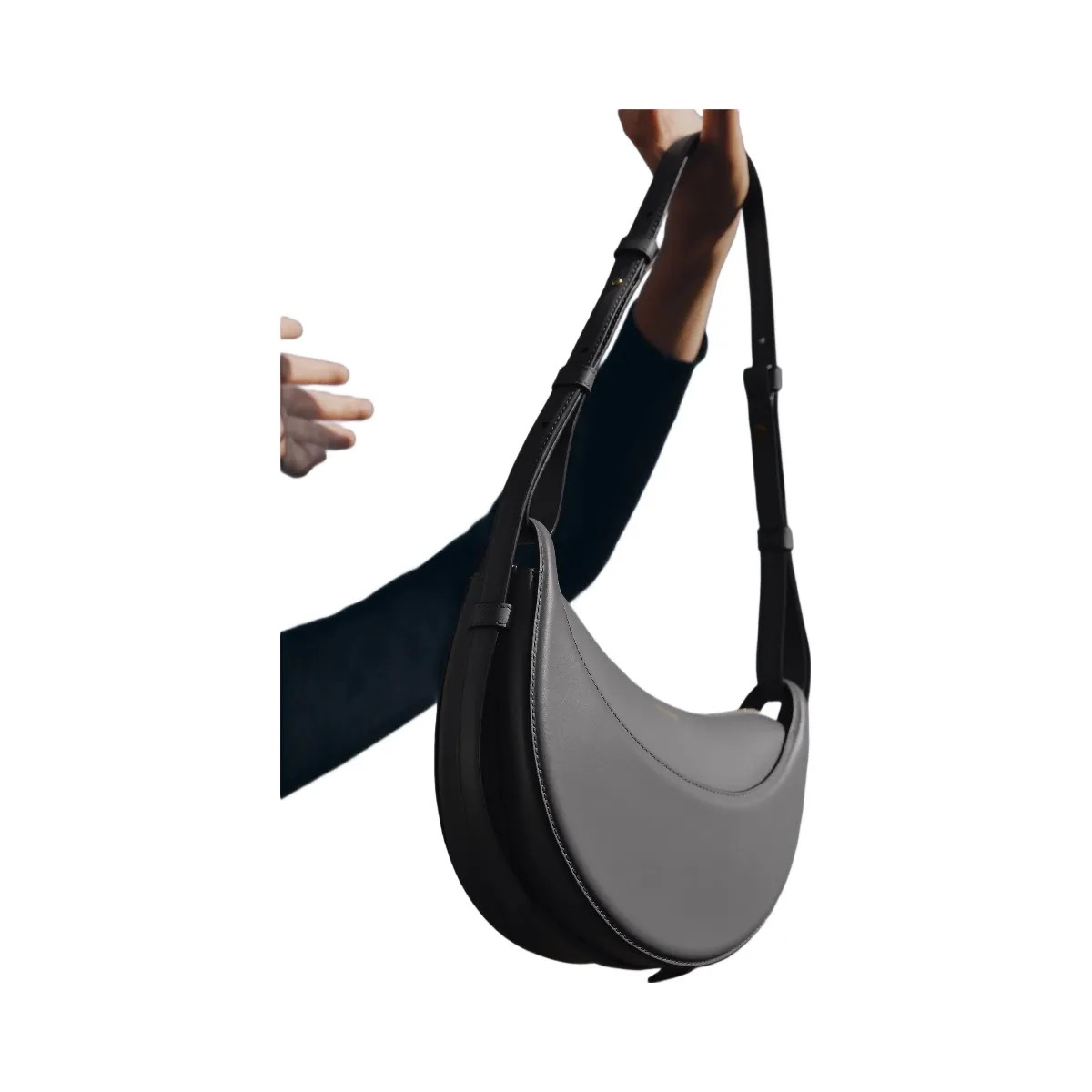 Polène Numéro Dix Smooth Leather Bag Stone - HypeFly India View 5