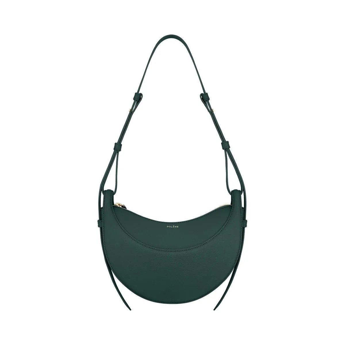 Polène Numéro Dix Textured Leather Bag Green - HypeFly India View 1