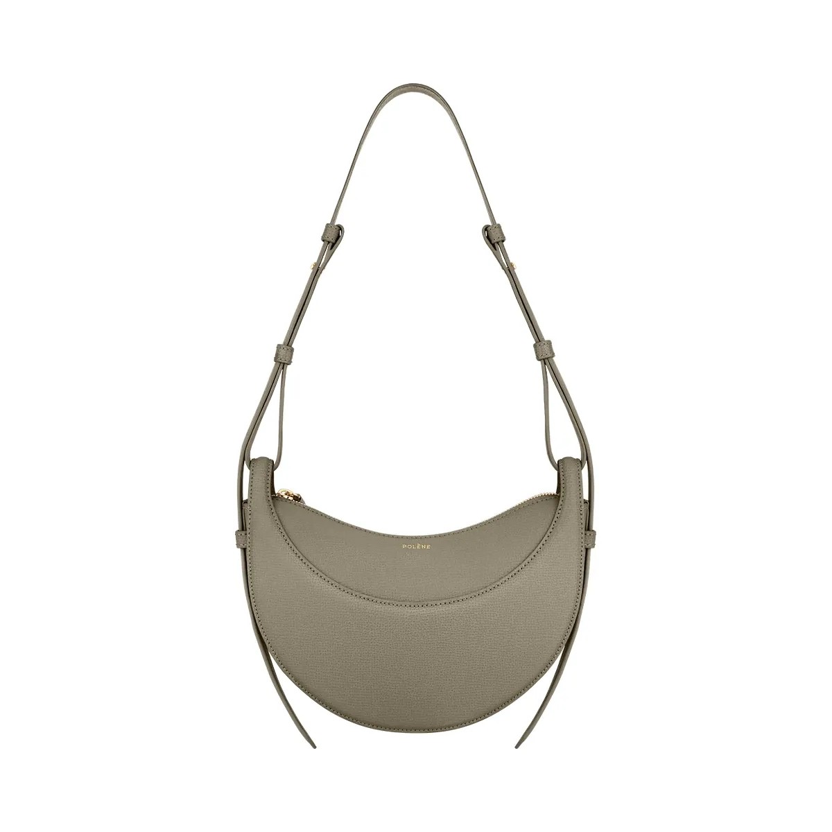 Polène Numéro Dix Textured Leather Bag Olive - HypeFly India View 1