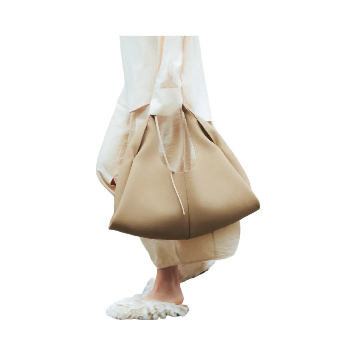 Polène Shuldo Textured Leather Bag Desert - HypeFly India View 3