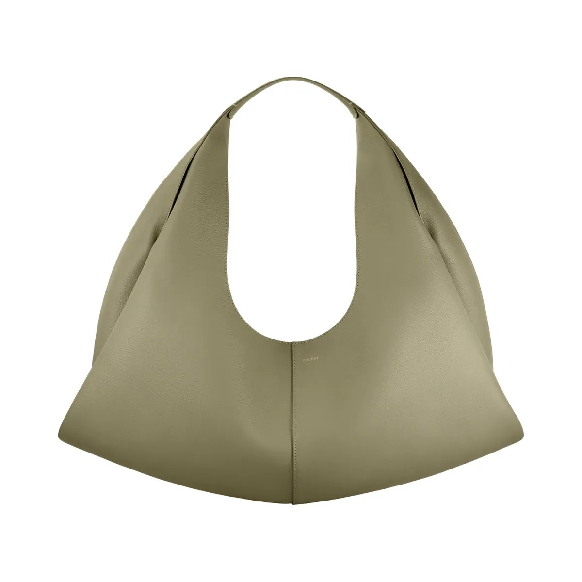 Polène Shuldo Textured Leather Bag Linden - HypeFly India View 1