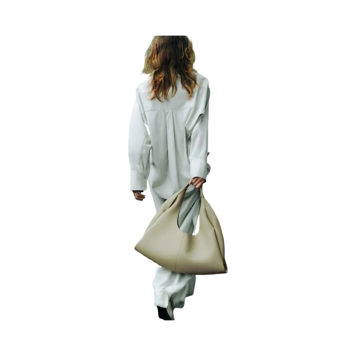 Polène Shuldo Textured Leather Bag Linden - HypeFly India View 3