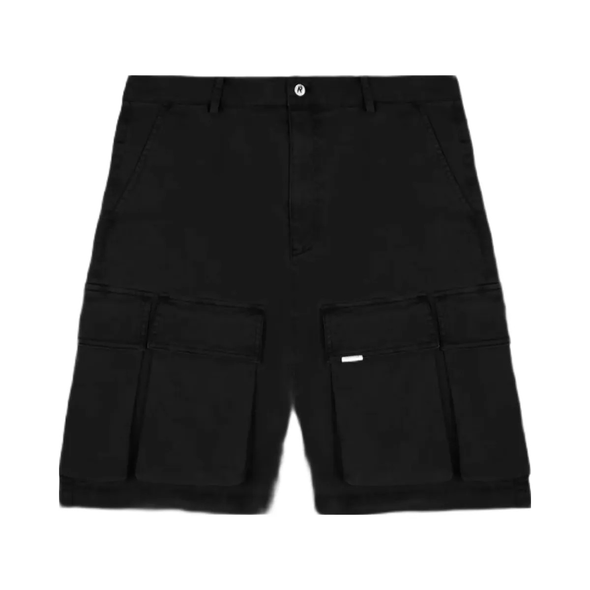 Represent Baggy Cotton Cargo Short Black - HypeFly India View 1