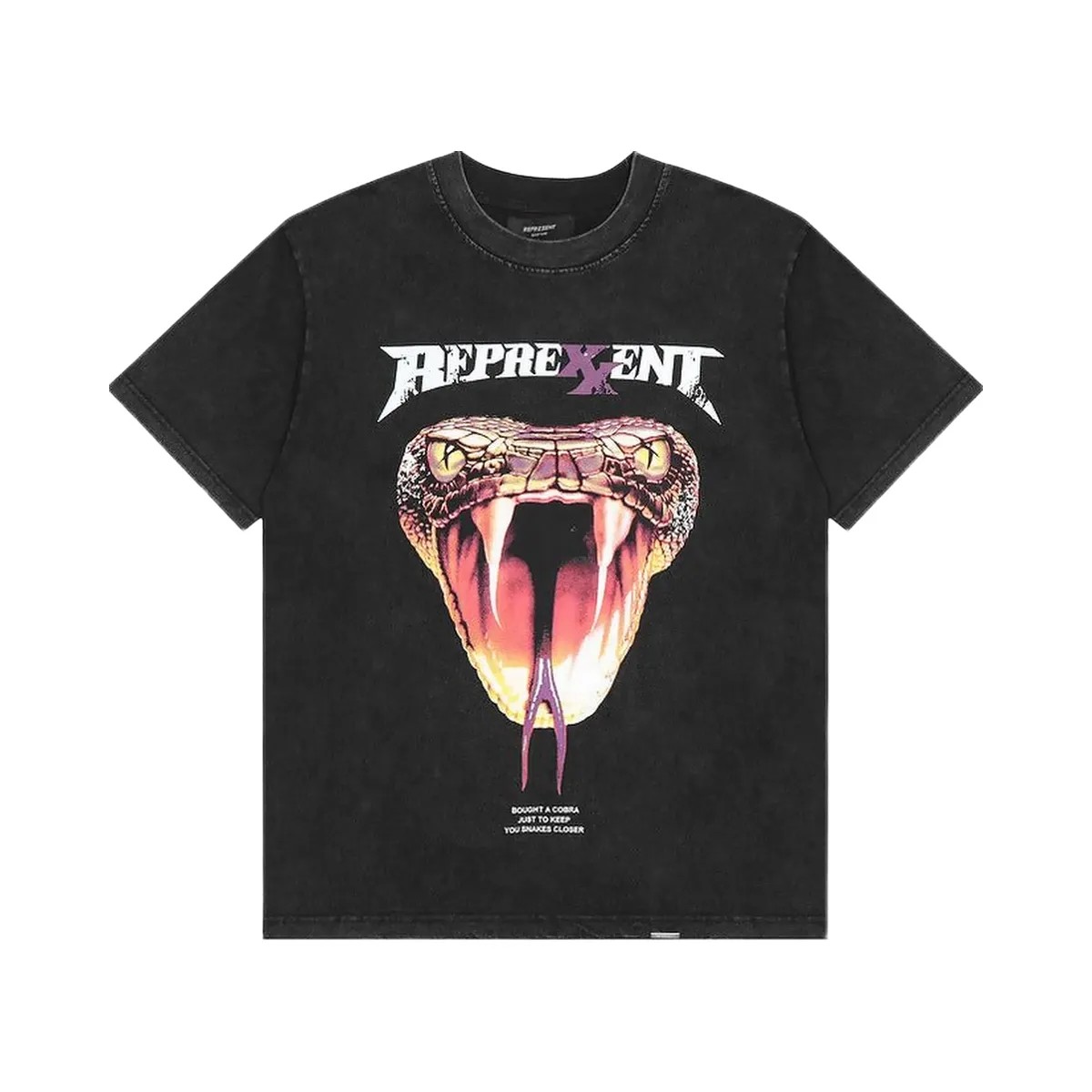 Represent Cobra T Shirt Black/Purple - HypeFly India View 2