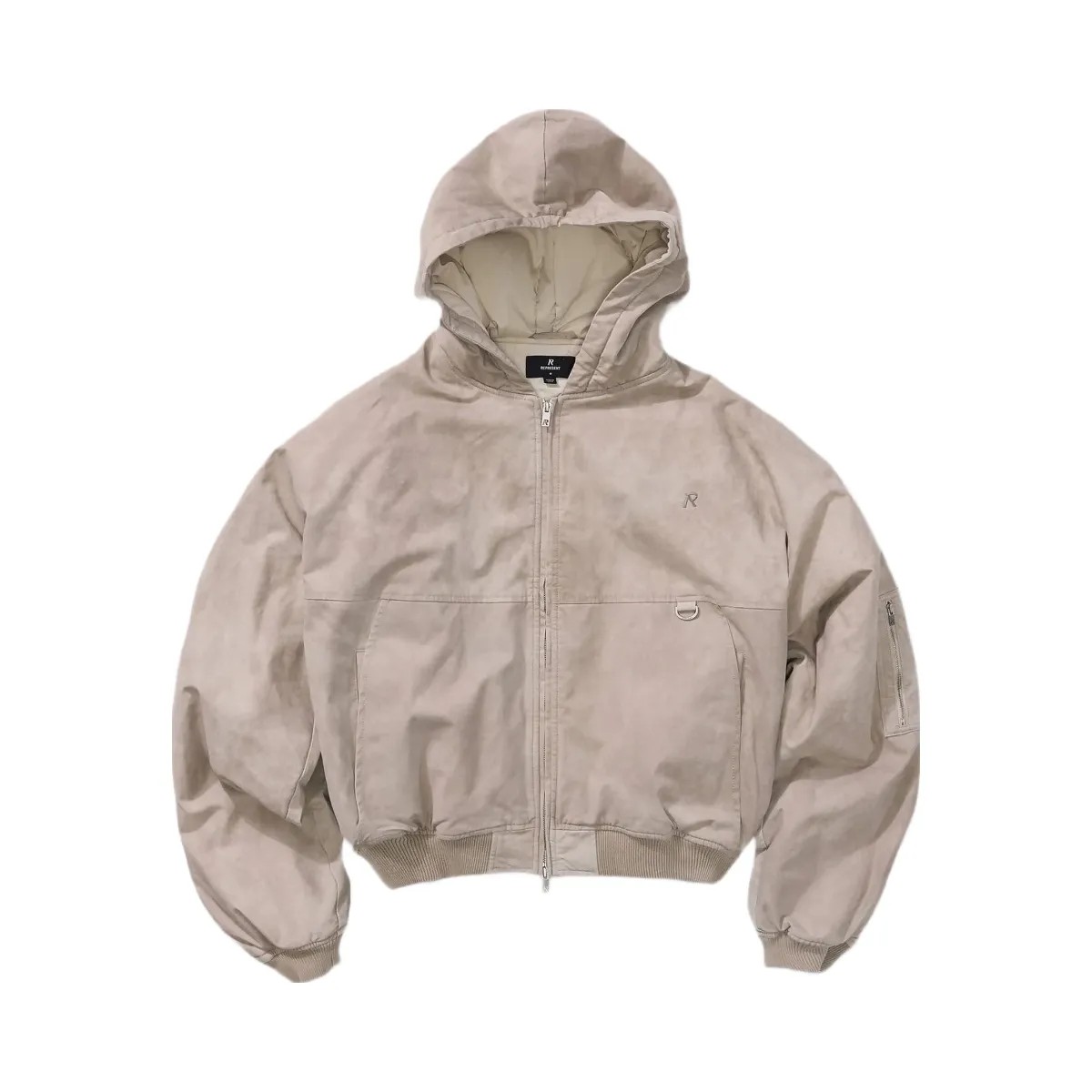 Represent Hooded Bomber Beige - HypeFly India View 1