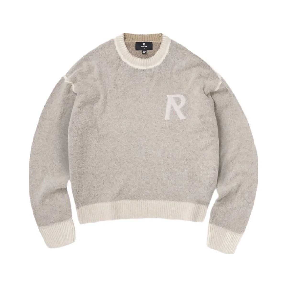 Represent Laurel Knit Sweater Latte - HypeFly India View 1