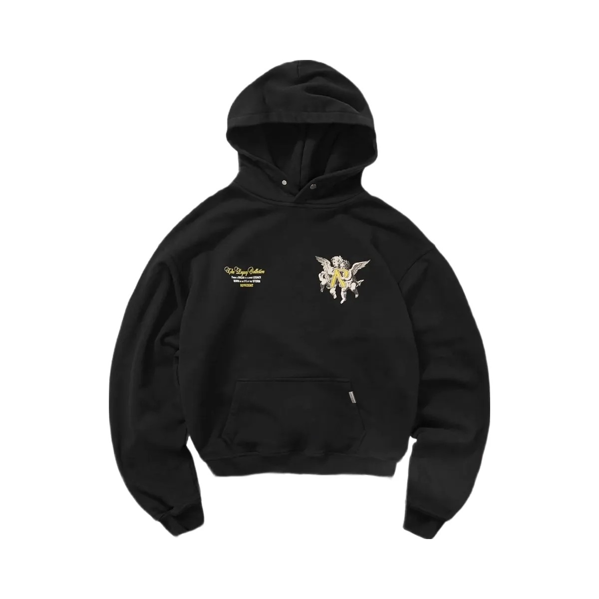 Represent Legacy Cherubs Hoodie Jet Black - HypeFly India View 1