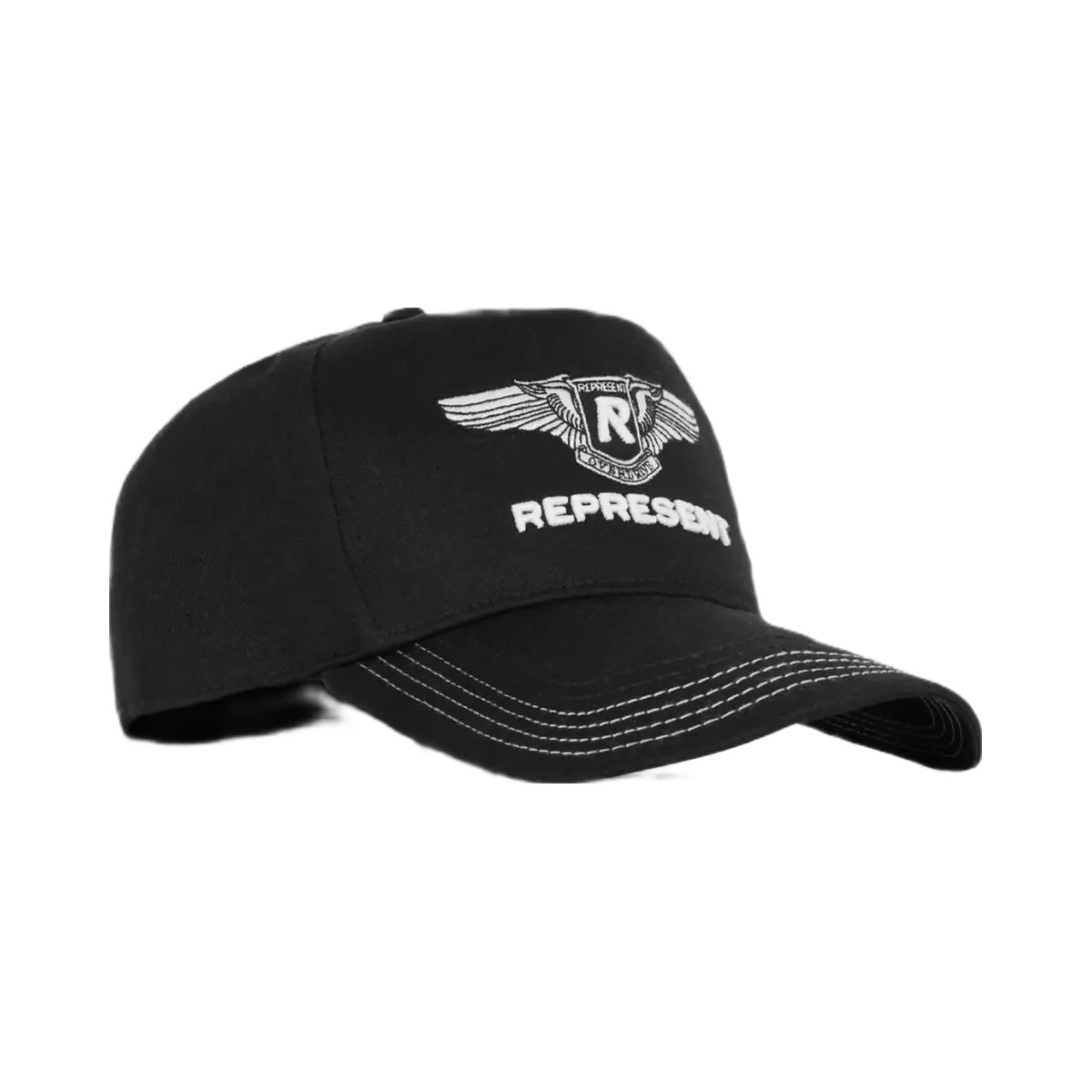 Represent Overdrive Badge Cap Jet Black - HypeFly India View 1