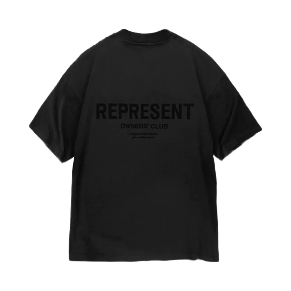 Represent Owners Club Flocked T Shirt Black - HypeFly India View 1