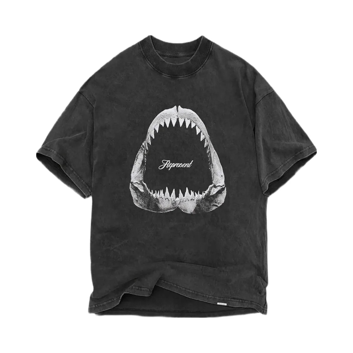 Represent Shark Jaws T Shirt Vintage Grey - HypeFly India View 1