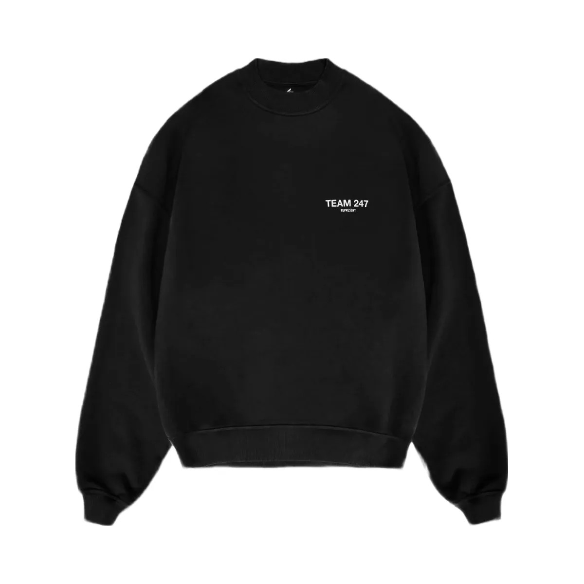 Represent Team 247 Oversized Crew Jet Black - HypeFly India View 1