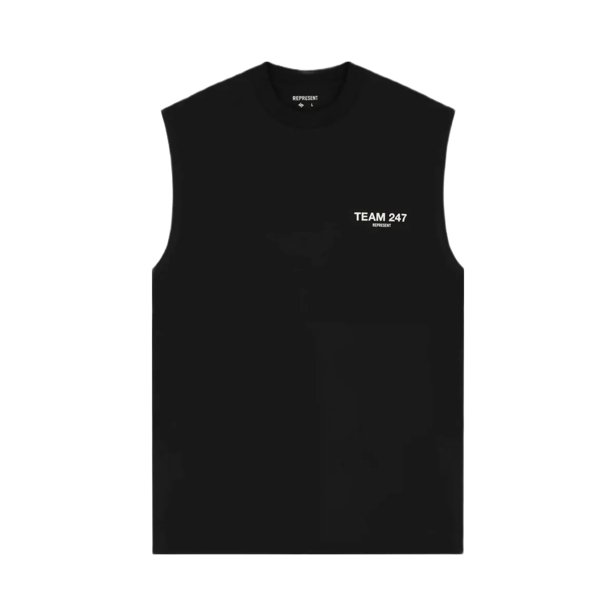 Represent Team 247 Oversized Tank Jet Black - HypeFly India View 1