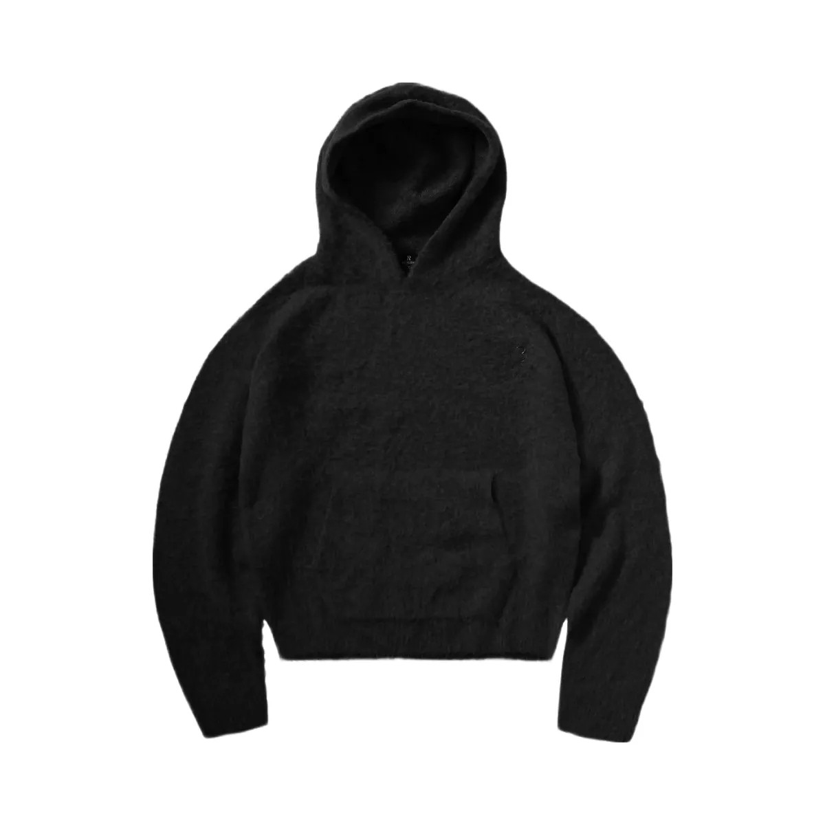 Represent Textured Borg Hoodie Jet Black - HypeFly India View 1