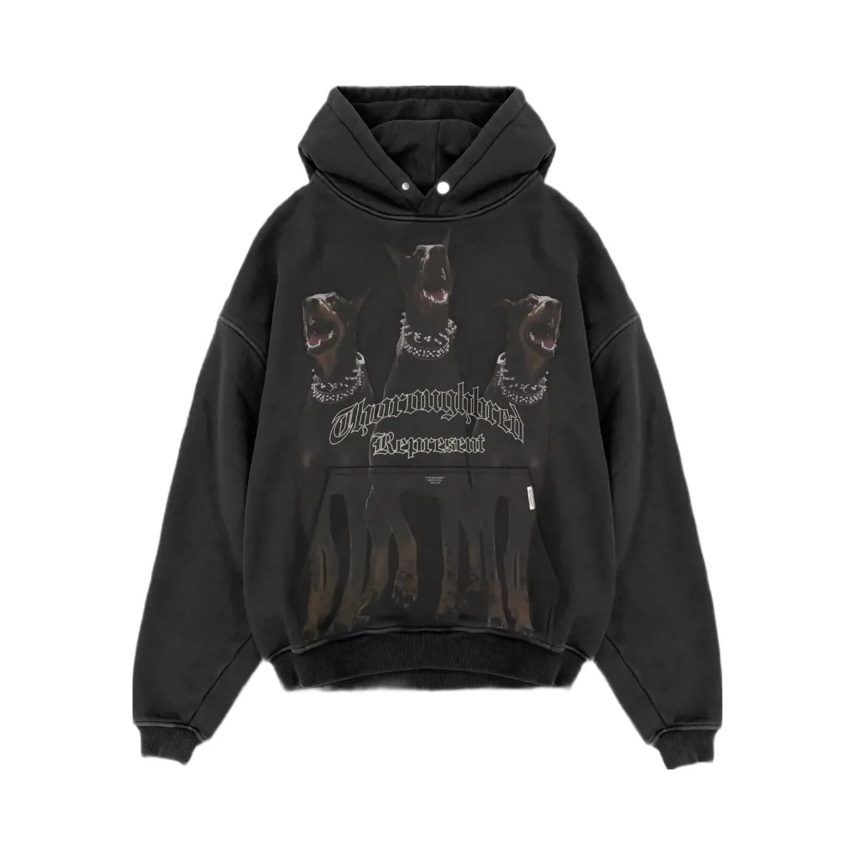 Represent Thoroughbred Hoodie Vintage Black - HypeFly India View 1