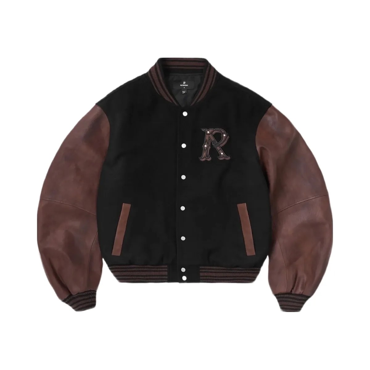 Represent Varsity Bomber Jet Black - HypeFly India View 1